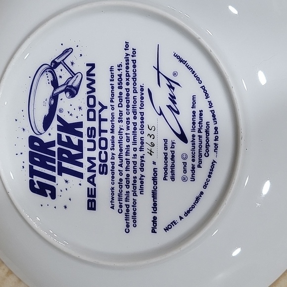 STAR Trek Plate Collection Transporter Room # 4635 Goes with Collection - Picture 3 of 7